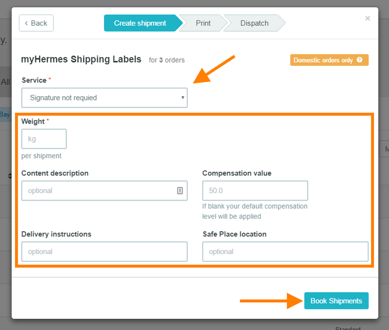 help print myhermes shipping labels 3