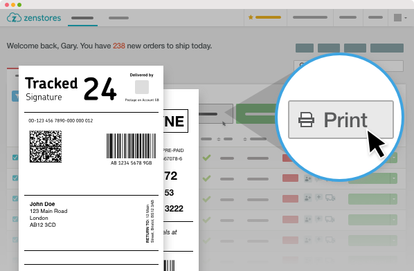Feature Slider - Print shipping labels and book shipments